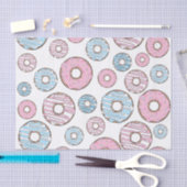 patroon van donuts, roze donuts, blauwe donuts tissuepapier (Craft)