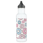 patroon van donuts, roze donuts, blauwe donuts waterfles (Rechts)