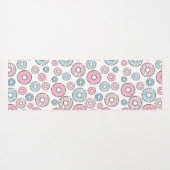 patroon van donuts, roze donuts, blauwe donuts yogamat (Achterkant (horizontaal))