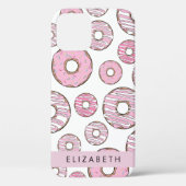 Patroon van donuts, roze donuts, ijs, Jouw naam Case-Mate iPhone Case (Achterkant)