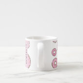 Patroon van donuts, roze donuts, ijs, Jouw naam Espresso Kop (Achterkant)