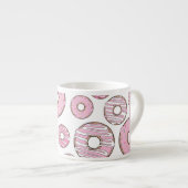 Patroon van donuts, roze donuts, ijs, Jouw naam Espresso Kop (Voorkant rechts)