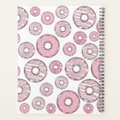 Patroon van donuts, roze donuts, ijs, Jouw naam Planner (Achterkant)