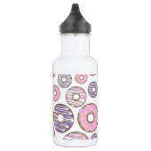 Patroon van donuts, roze donuts, paarse donuts waterfles  (Rechts)