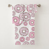 patroon van donuts, roze donuts, sproeten bad handdoek (Insitu)