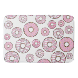 patroon van donuts, roze donuts, sproeten badmat