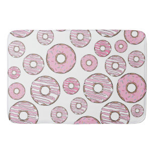 patroon van donuts, roze donuts, sproeten badmat