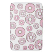 patroon van donuts, roze donuts, sproeten badmat (Voorkant Verticaal)