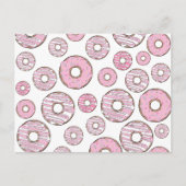 patroon van donuts, roze donuts, sproeten briefkaart (Voorkant)