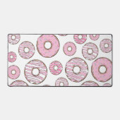 patroon van donuts, roze donuts, sproeten bureaumat (Voorkant)