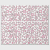 patroon van donuts, roze donuts, sproeten cadeaupapier (Vlak)
