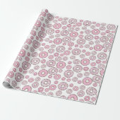 patroon van donuts, roze donuts, sproeten cadeaupapier (Uitgerold)