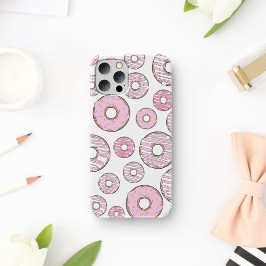 patroon van donuts, roze donuts, sproeten Case-Mate iPhone case