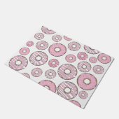 patroon van donuts, roze donuts, sproeten deurmat (Schuin)