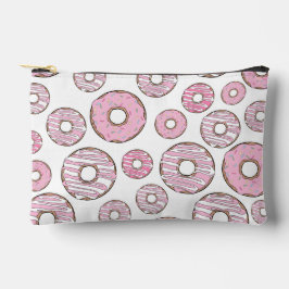 patroon van donuts, roze donuts, sproeten etui