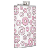 patroon van donuts, roze donuts, sproeten heupfles (Rechts)