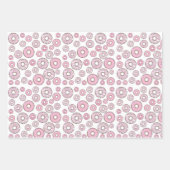 patroon van donuts, roze donuts, sproeten inpakpapier vel (Voorkant 2)