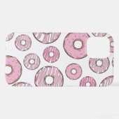 patroon van donuts, roze donuts, sproeten iPhone hoesje (Achterkant horizontaal)