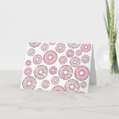 patroon van donuts, roze donuts, sproeten kaart (Voorkant)