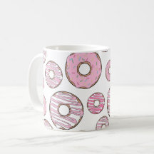 patroon van donuts, roze donuts, sproeten