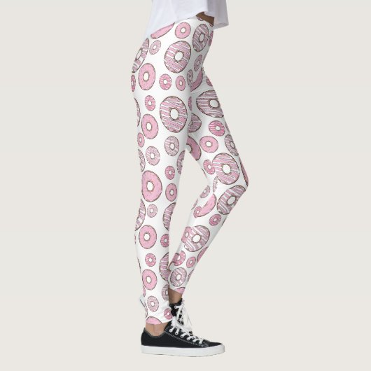 patroon van donuts, roze donuts, sproeten leggings (Rechts)