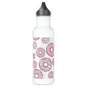 patroon van donuts, roze donuts, sproeten waterfles  (Links)