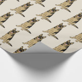 patroon van Duitse herdershonden | Schattigee kuns Cadeaupapier (Hoek)