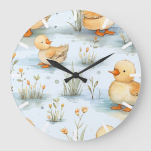 Patroon van een Cute Little Duckling Grote Klok