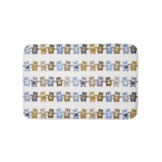patroon van een teddybeer op speelgoed badmat (Voorkant)