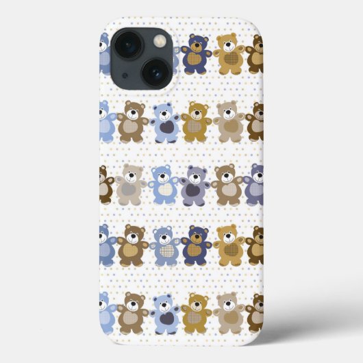 patroon van een teddybeer op speelgoed Case-Mate iPhone case (Achterkant)
