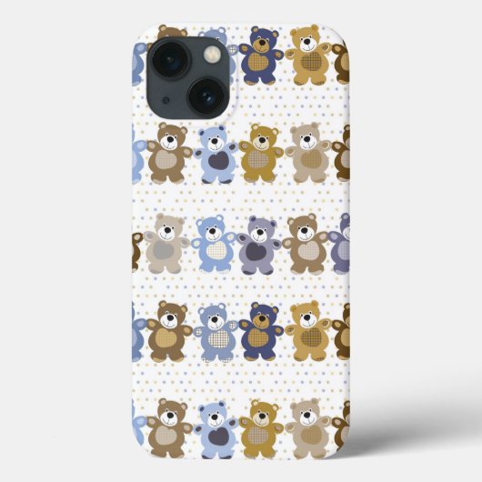 patroon van een teddybeer op speelgoed Case-Mate iPhone case (Achterkant)