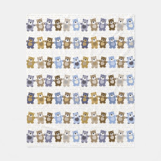 patroon van een teddybeer op speelgoed fleece deken (Voorkant)