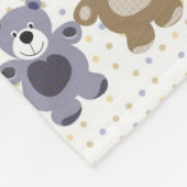 patroon van een teddybeer op speelgoed fleece deken (Hoek)