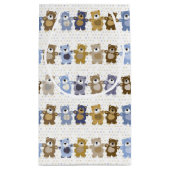 patroon van een teddybeer op speelgoed klein cadeauzakje (Achterkant)