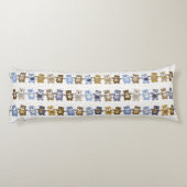 patroon van een teddybeer op speelgoed lichaamskussen (Achterkant)