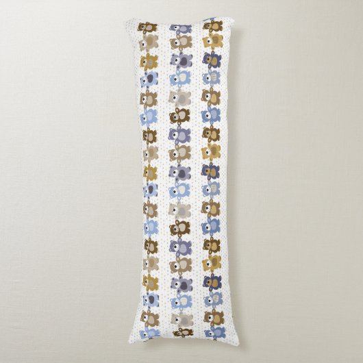 patroon van een teddybeer op speelgoed lichaamskussen (Voorkant Verticaal)