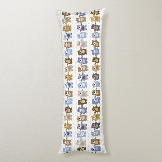 patroon van een teddybeer op speelgoed lichaamskussen (Achterkant (Verticaal))