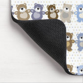 patroon van een teddybeer op speelgoed muismat (Hoek)