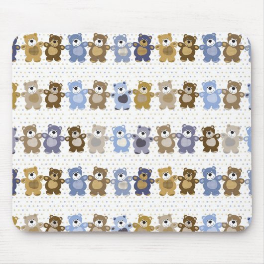 patroon van een teddybeer op speelgoed muismat (Voorkant)