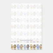 patroon van een teddybeer op speelgoed post-it® notes (Voorkant)