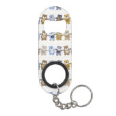 patroon van een teddybeer op speelgoed sleutelhanger flessenopener (Achterkant)