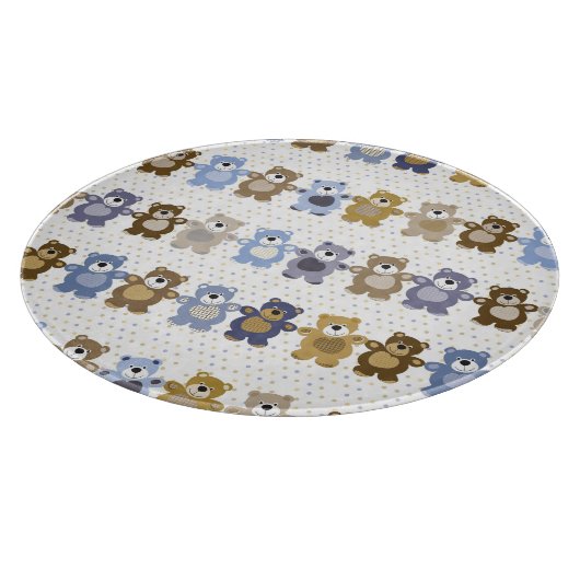 patroon van een teddybeer op speelgoed snijplank (Hoek)