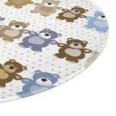 patroon van een teddybeer op speelgoed snijplank (Hoek)