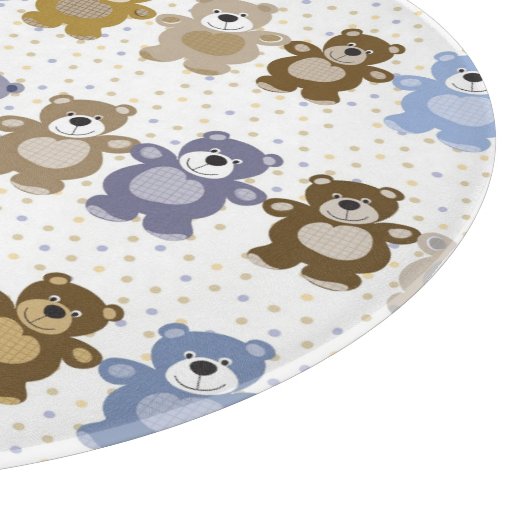 patroon van een teddybeer op speelgoed snijplank (Hoek)