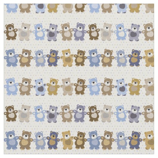 patroon van een teddybeer op speelgoed stof (Close Up)