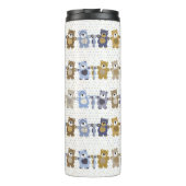 patroon van een teddybeer op speelgoed thermosbeker (Achterkant)