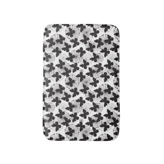 patroon van een vlinder badmat (Voorkant Verticaal)