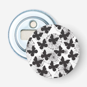 patroon van een vlinder button flesopener