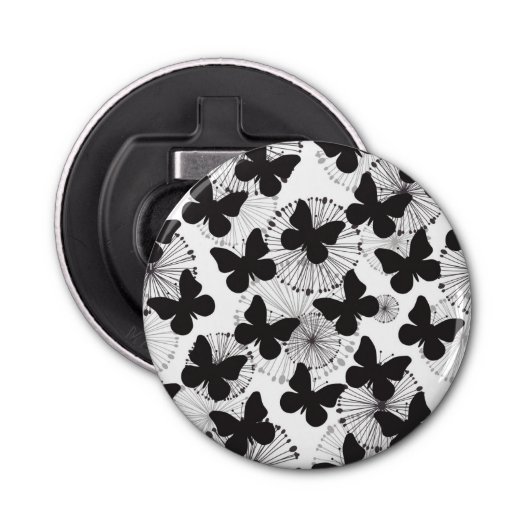 patroon van een vlinder button flesopener (Voorkant)