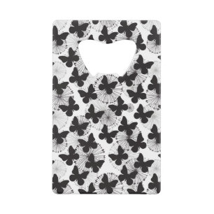 patroon van een vlinder creditkaart flessenopener